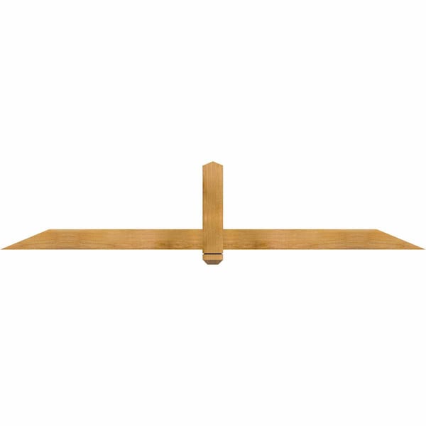 Ekena Millwork Eugene Rough Sawn Timber Gable Bracket, Western Red Cedar, 84"W x 17"H x 2"D x 4"F, 5/12 Pitch GBW084X17X0204EUG00RWR - main